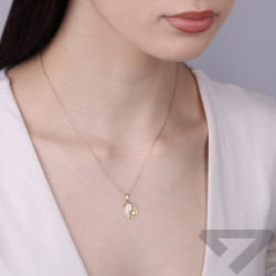 Złoty Medalik Matka Boska z Dzieciątkiem pr. 585 - JubilerSezam.pl