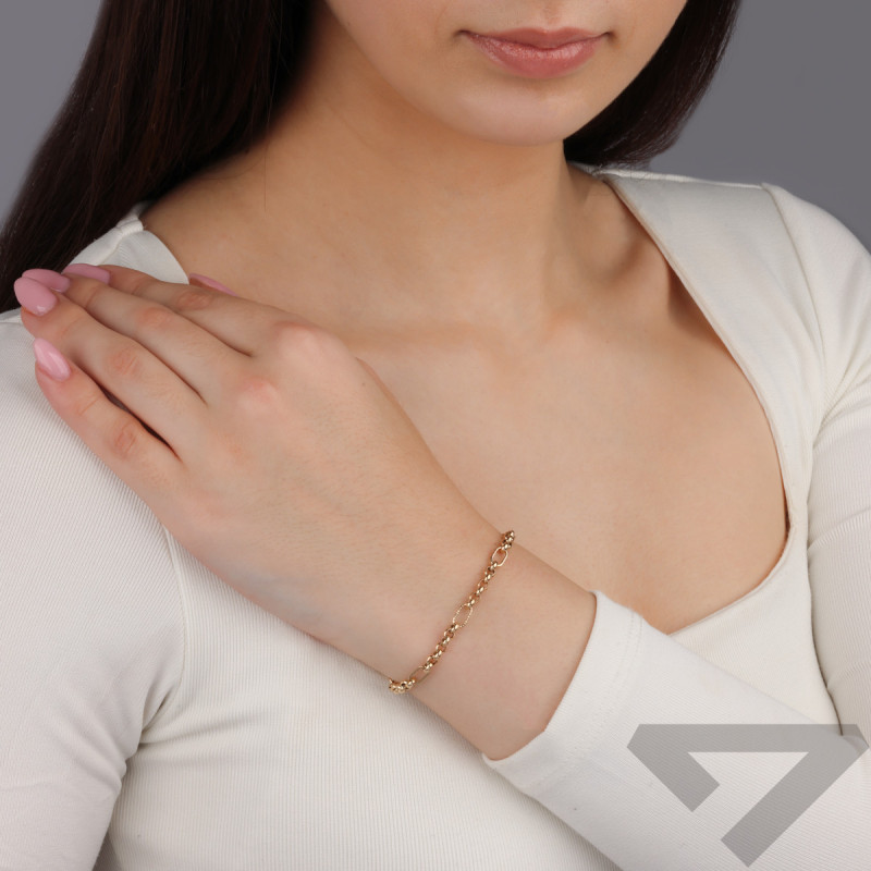 Bransoletka złota rolo, próba 375