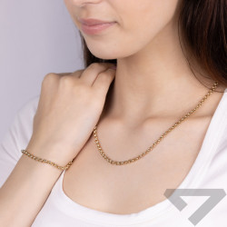 Łańcuszek złoty typu rolo dmuchany próba 585