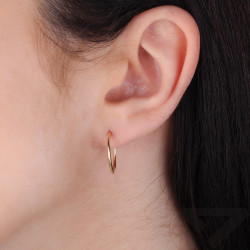 Kolczyki złote koła szarniry 15 mm próba 585