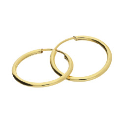 Kolczyki złote koła szarniry 15 mm próba 585