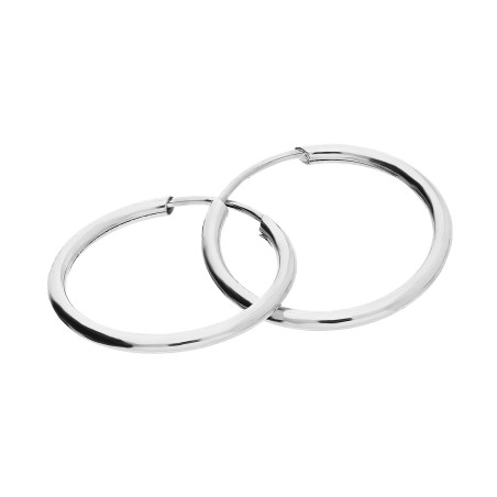 Kolczyki koła szarniry 18 mm z białego złota próby 585