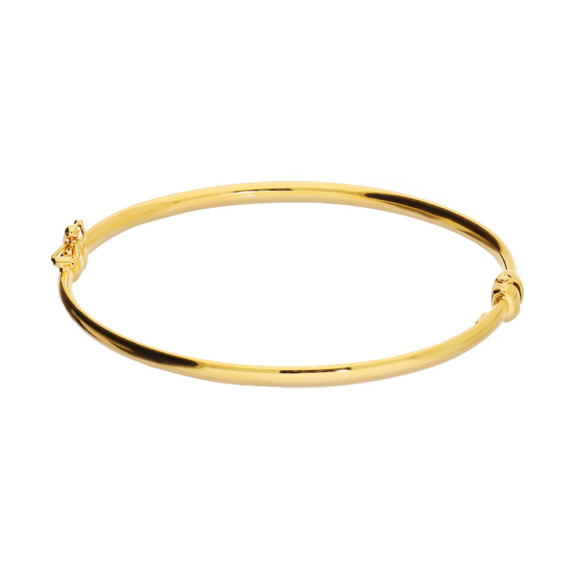 Bransoleta złota 14 kt bangla gładka