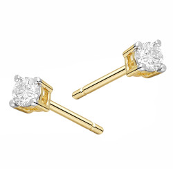 Kolczyki z diamentami laboratoryjnymi 0,34 ct, złoto 585