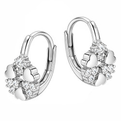 Kolczyki kółeczko z serc, srebro próby 925