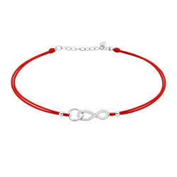 Srebrna Bransoletka Serce i Nieskończoność - JubilerSezam.pl