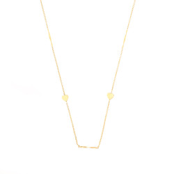 Naszyjnik z serduszkami ze złota 585