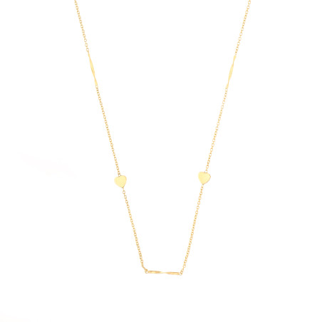 Naszyjnik z serduszkami ze złota 585