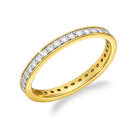 Pierścionek Line Miłości z diamentami 0,51 ct, złoto 585