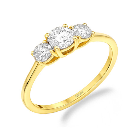 Pierścionek Noble z diamentami laboratoryjnymi 0,63 ct, złoto 585