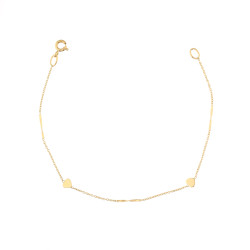 Bransoletka z serduszkami ze złota 585