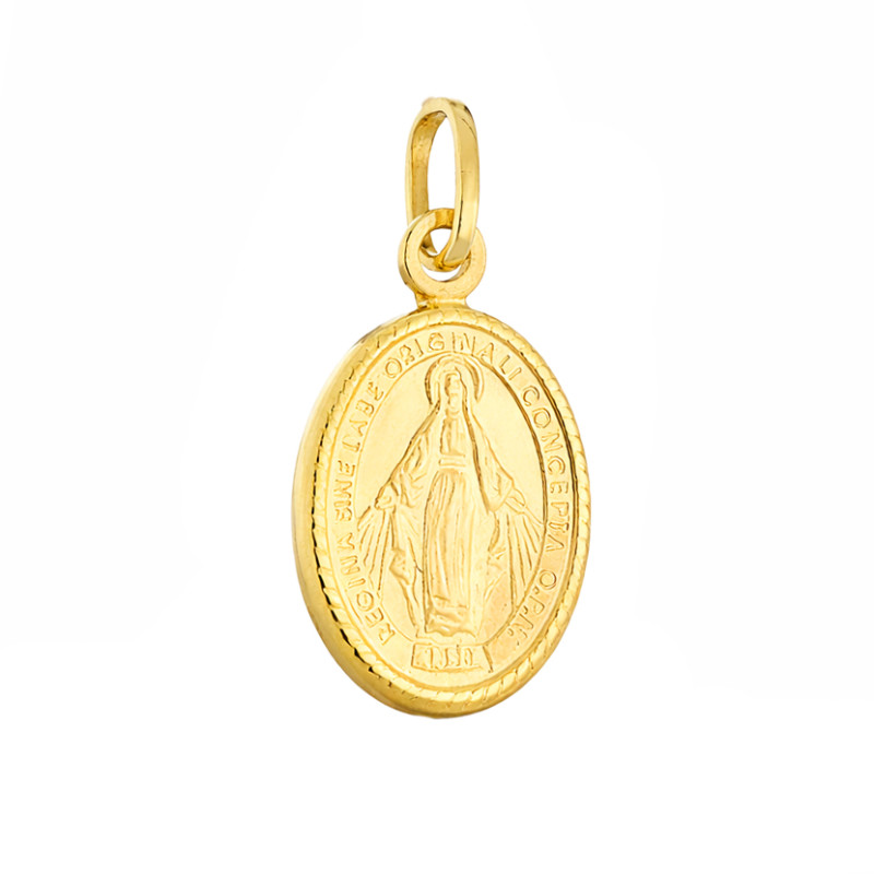 Medalik z Matką Boską Niepokalaną ze złota 585