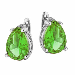 Kolczyki srebrne 925 z zultanitem jubilerskim zmieniającym kolor