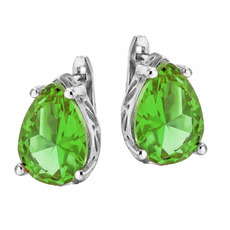 Kolczyki srebrne 925 z zultanitem jubilerskim zmieniającym kolor