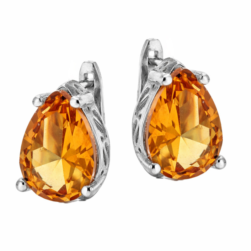 Kolczyki srebrne 925 z zultanitem jubilerskim zmieniającym kolor