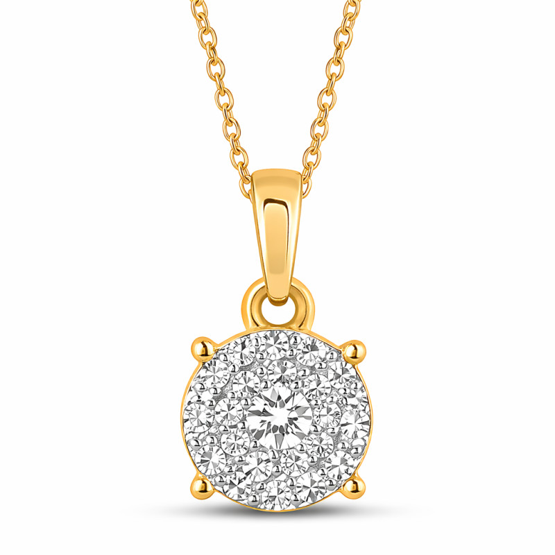 Naszyjnik Sweet wisiorek z diamentami 0,09 ct na łańcuszku rolo, złoto 585