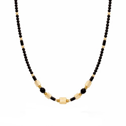 Naszyjnik z agatami, spinelami i kryształkami Swarovski, złoto 585