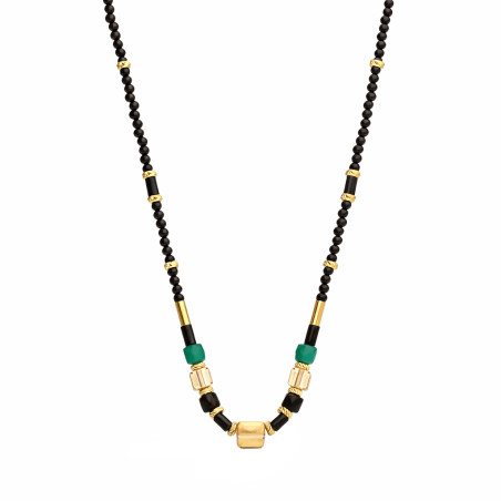 Naszyjnik z agatami, spinelami i kryształkami Swarovski, srebrne elementy próby 925 koloru złotego