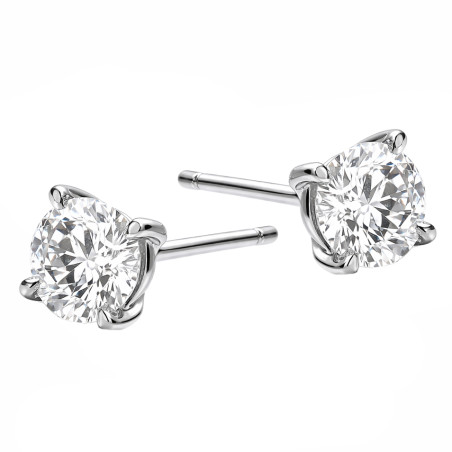 Kolczyki sztyfty z diamentami laboratoryjnymi 0,46 ct, białe złoto 585