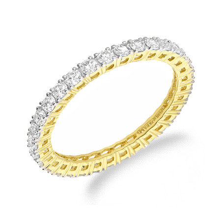 Pierścionek Miłości typu rings z diamentami laboratoryjnymi 0,95 ct, złoto 585