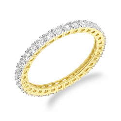 Pierścionek Miłości typu rings z diamentami laboratoryjnymi 1,10 ct, złoto 585