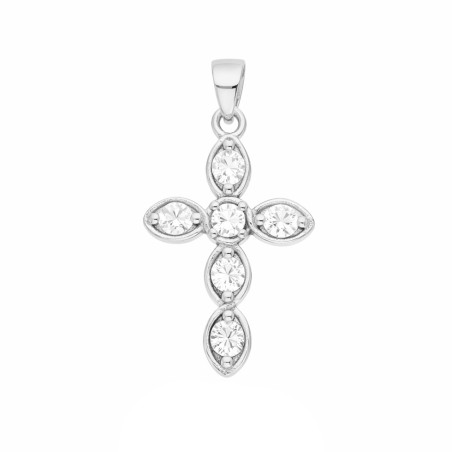 Krzyżyk srebrny 925 z cyrkoniami
