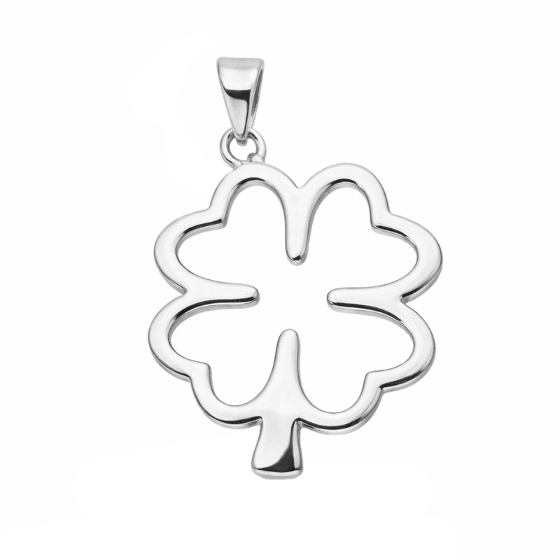 Wisiorek srebrny 925 koniczyna ramka