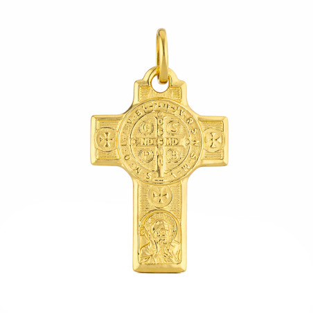 Krzyżyk złoty Benedyktyński, próba 585