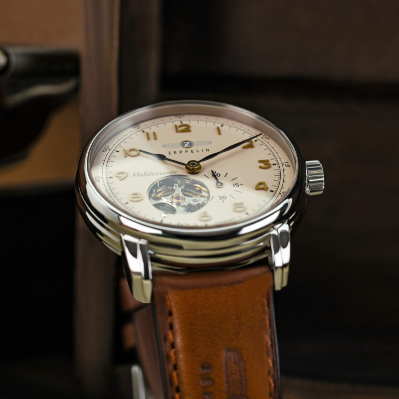 Zegarek męski Zeppelin Mediterranee Open Heart Automatic 9666-5