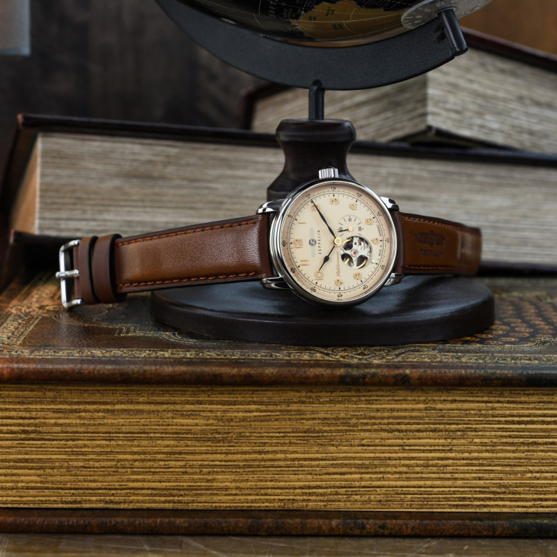 Zegarek męski Zeppelin Mediterranee Open Heart Automatic 9666-5