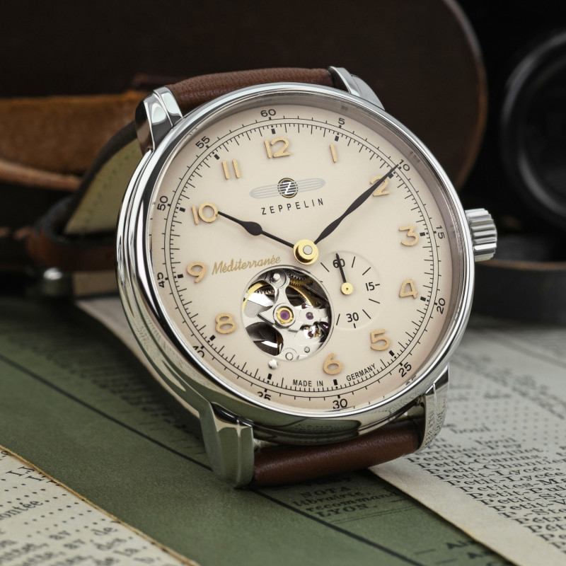 Zegarek męski Zeppelin Mediterranee Open Heart Automatic 9666-5