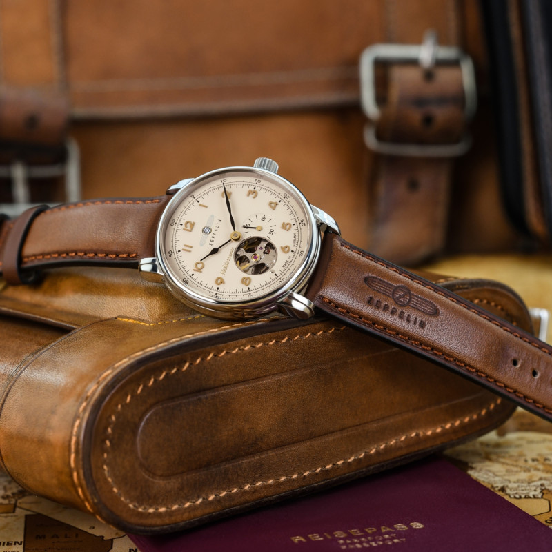 Zegarek męski Zeppelin Mediterranee Open Heart Automatic 9666-5