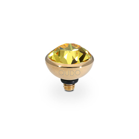 Element stalowy do pierścionka QUDO Bottone kamień koloru Light Topaz
