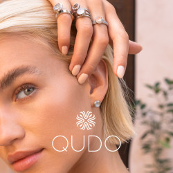 Pierścionek QUDO baza BASIC Small Deluxe ze stali w kolorze złotym