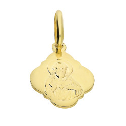 Medalik Szkaplerz romb falbanka, złoto 585