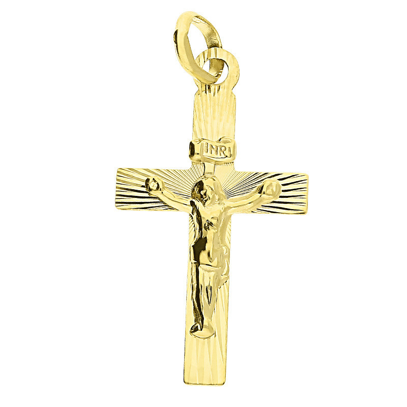 Krzyżyk złoty z Wizerunkiem Jezusa, próba 585
