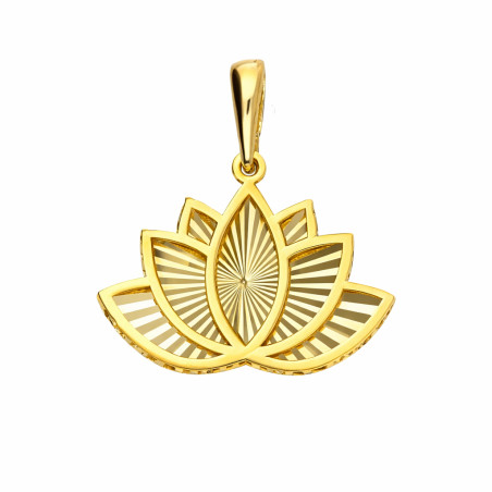 Wisiorek złoty lilia wodna, próba 585