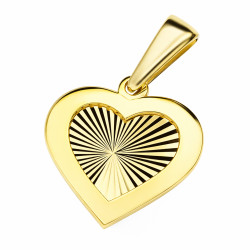 Serduszko złote diamentowane, próba 585