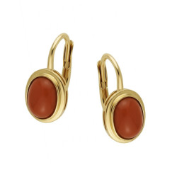 Złote Kolczyki z Koralem Jubilerskim - JubilerSezam.pl