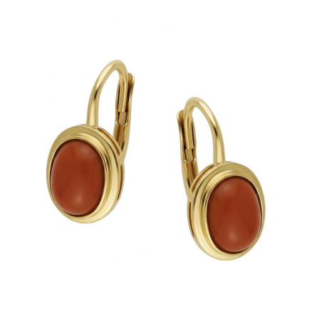 Złote Kolczyki z Koralem Jubilerskim - JubilerSezam.pl