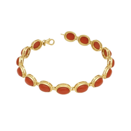 Złota Bransoleta z Koralami Jubilerskimi - JubilerSezam.pl