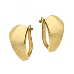 Złote kolczyki blaszki poszerzane - JubilerSezam.pl