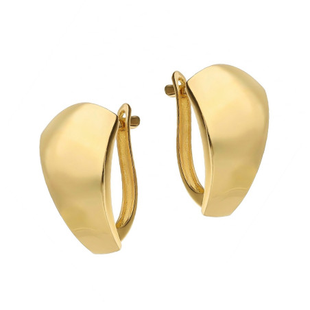 Złote kolczyki blaszki poszerzane - JubilerSezam.pl