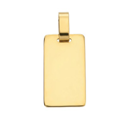 Pozłacana zawieszka blaszka prostokątna pr. 925 - JubilerSezam.pl