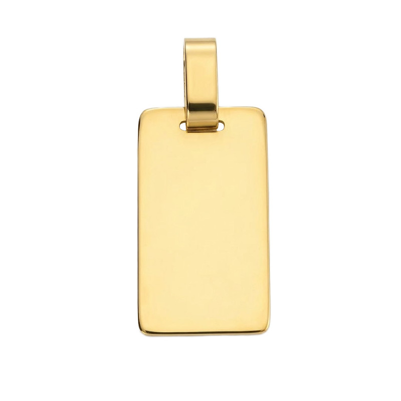 Pozłacana zawieszka blaszka prostokątna pr. 925 - JubilerSezam.pl