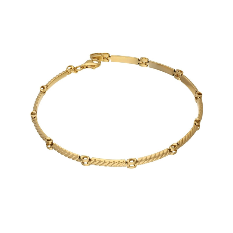 Złota Bransoleta Pałki i Ramki - JubilerSezam.pl