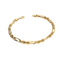 Złota Bransoletka Korda z Poprzeczką - JubilerSezam.pl