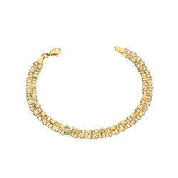 Złota Bransoletka Serca na Siatce pr. 375 - JubilerSezam.pl