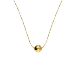 Złoty Naszyjnik z Grawerowaną Kulką pr. 585 - JubilerSezam.pl