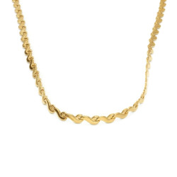 Złoty Naszyjnik Gładkie Fale - Elegancka Biżuteria - JubilerSezam.pl